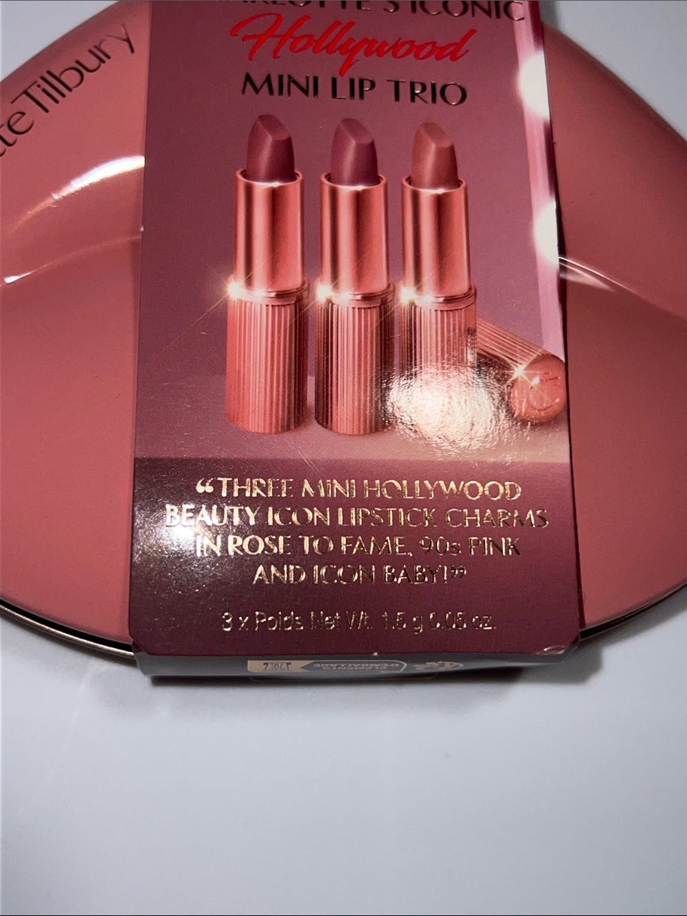 Charlotte Tilbury Charlottes Iconic Hollywood Mini Lip Trio in Rose Shades - Picture 3 of 5
